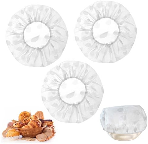 Pack of 3 Bread Proofing Basket Cloth, Proofing Basket for Bread, Round, Proofing Foil, Bread Baking Accessories, Baking Dough Basket Covers for Food Proofing Baskets for Dough Preparation and Baking