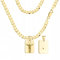 AMAR PRAGNA Goldkette Herren 585, Kette Herren Gold 70 cm, 925/585 - Herren Schmuck, goldene Herrenkette mit wundertätige medaille Jesus kette - christliche ketten - Halskette Herren