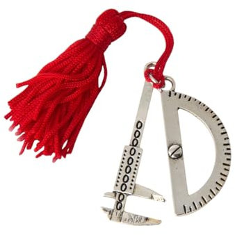 Ingrosso e Risparmio Bomboniere Laurea Ingegneria 12PZ Ciondolo Calibro e Goniometro Ingegneria Maschio Femmina con Nappina Rossa