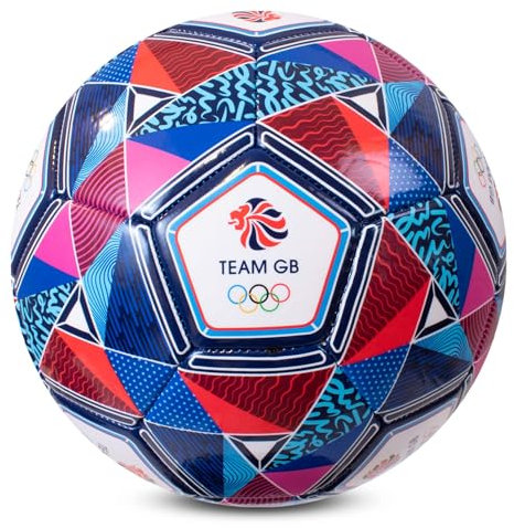 Hy-Pro Officially Licensed Team GB Football Size 5- Olympics, Aztec Design, Ball, Great Britan, Training, Match, Merchandise, Collectible For Kids and Adults