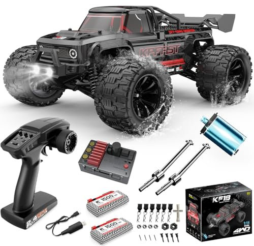 Mostop Brushless Fast RC Cars for Adults 1:14 RTR RC Buggy, Max 30mph High Speed RC Car 4WD Remote Control Car with 2 Batteries, All Terrain Hobby Trucks Electric Off-Road Monster Trucks for Adults