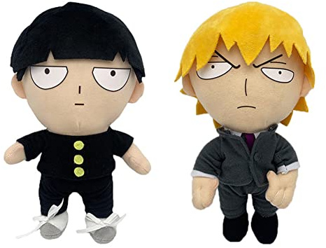 Gooyeh 2PCS Mob Psycho 100 Soft Figur Anime Kageyama Shigeo Pillow Cartoon Soft Plush Hug Pillow Cushion Sofa Dekoration Sammlerstück