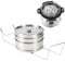 3 Tier Stackable Cooker Pot Set,Stainless Steel Insert Pans Cooker Food Pressure Pot Pot Set Accessories for Baking