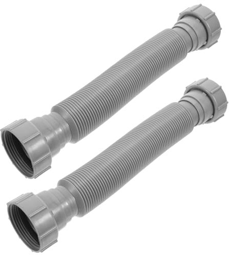 OSALADI Lot De 2 Tuyaux De Vidange Extensibles Pour Évier, Flexible, Résistant Haute Pression, Anti-vieillissement, Rallonge Cuisine Et Salle De Bain, Raccord Flexible Solide, Usage Professionnel