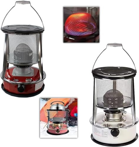 BomDog Calentador de Aceite de Queroseno Estufa de Camping para Tienda de Campaña de Potencia de Fuego Ajustable Quemador de Queroseno Eficiente sin Electricidad Calefacción/One Color/6Lwhite