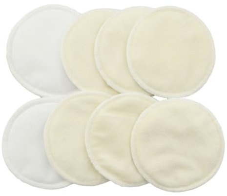 SHOWERORO 8stücke Waschbare Bambus-stilleinlagen Wiederverwendbar Leakproof Und Atmungsaktiv Hellgelb Für Stillende Mütter Maximum Und Schutz Gegen Auslaufen Für Tag Und Nacht