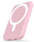 Podoru per Powerbank Mag-safe, 5000mAh Power Bank Magnetico, 20W PD Ricarica Rapida Battery Pack con Cavo Type-C/Lighting Power Bank per iPhone 16/15/14/13/12 Serie-Rosa