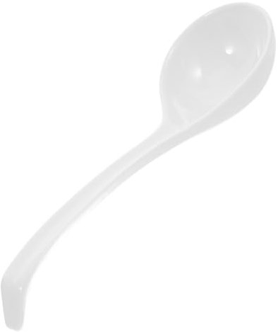 Holibanna Henry Soup Spoon White Bone China Dishwasher Safe Microwave Safe Ergonomic Handle Multi-Purpose Use Suitable for Soup Ramen Pho