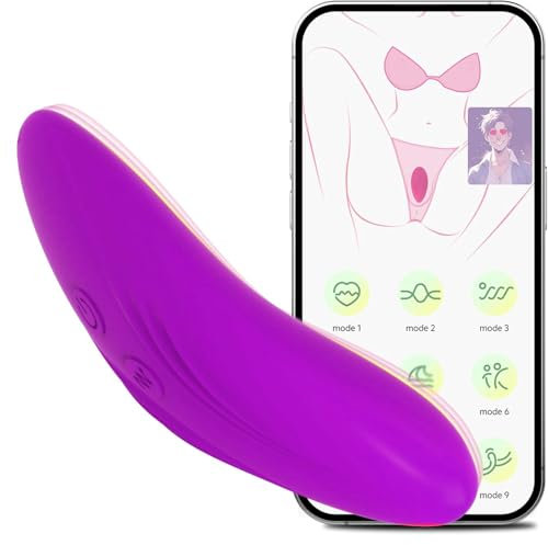 Vibrator mit Fernbedienung, Fernsteuerbarer APP-Panty-Vibrator für Paare – Mini Stick Vibration, USB wiederaufladbar, diskretes Wearable Sextoy mit 9 Stimulationsmodi
