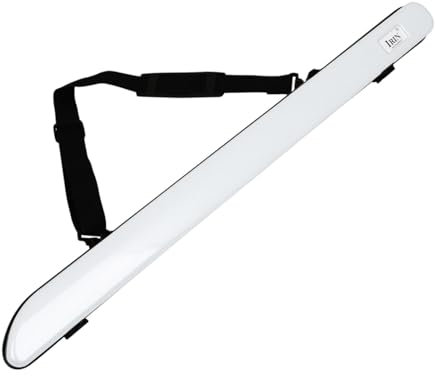 Fenteer Custodia per Archetto, Resistente Ai Graffi, Portatile, con Tracolla Regolabile, per Violino, Viola, Violoncello, per Spettacoli Dal Vivo, Bianco