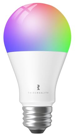 THIRDREALITY Zigbee A19 Smart Color Glühbirne ZL4 1 Pack E27, kompatibel mit Home Assistant, SmartThings, Aeotec, Homey, Hubitat, Echo-Geräten mit eingebautem Hub, A60-RGB-Glühbirne, 2700–6500 K