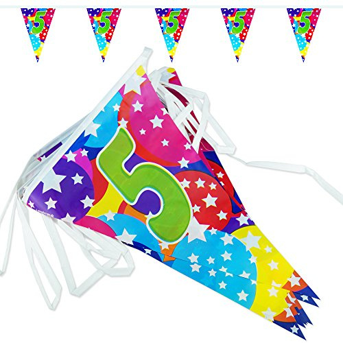 Goodymax 5. Geburtstag Wimpelkette Bubbles 6,8 m lang