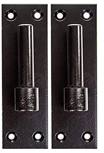 Merriway BH06847 (2 Pcs) Gate Hinge Brackets 16mm Pin Heavy Duty Wrought Iron Black - Pack of 2 Pieces