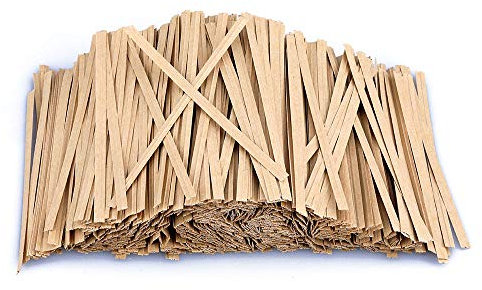 jijAcraft 1000PCS Kraft Paper Twist Ties, Bread Twist Ties Candy Ties for Candy/Cake/Bread Bags Tying String, 10CM