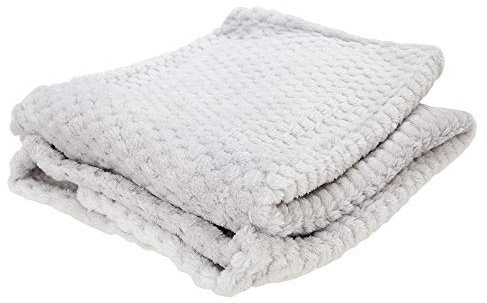 Universal Textiles Baby Boys Girls Waffle Textured Blanket Ultra Soft Blanket (75x90cm) (Grey)