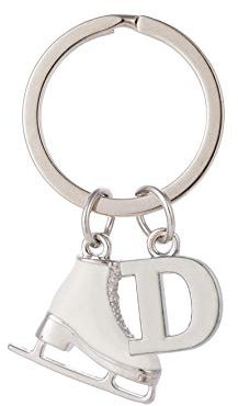 cooltime Fashion Accessories Schlittschuhe Schlüsselanhänger für Frauen Mädchen (D), weiß