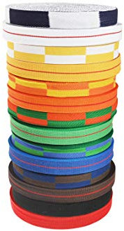 Dojo Master - Rouleau Ceintures, Karaté - ROK, Metal Boxe - Blanc/Jaune