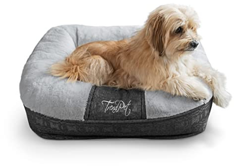 TrendPet LunaLounge Kuschelbett für Hunde und Katzen in 3 Größen und Farben (M, Grau)