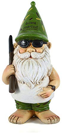 moonship Gartenzwerg | Gartenfiguren & Gartenstatuen - 19 cm Klein GNOME Statue, Gartenzwerg Figur/Statue, Gartenfiguren Für Außen - Exzellentes Gartenornament/Rasenkunst
