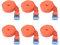 6 Stück Spanngurte Zurrgurt Mit Ratsche, Befestigungsriemen Fahrradträger, Schnellspanngurt Gepäckspanner Elastisch, Für Camping Outdoor Und Autotransport Usw (25mm*3m, orange)