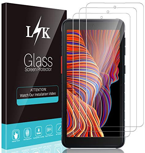 LϟK 3 Stück Schutzfolie für Samsung Galaxy Xcover 5 Schutzfolie - Folie 9H Härte Blasenfreie Hüllenfreundlich Einfache Installation HD Klar Gehärtetem Glas Displayschutzfolie