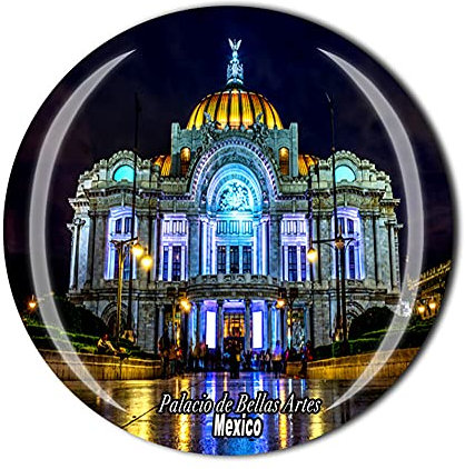 Palacio de Bellas Artes Mexico City Fridge Magnet Souvenir Gift Crystal Refrigerator Magnetic Sticker Collection