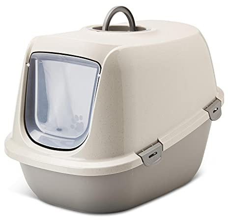 PETGARD Toilettes pour Chat Recyclage bac à litière pour Chat Toilette à Capuche Leo Happy Planet 64 x 46 x 45 cm