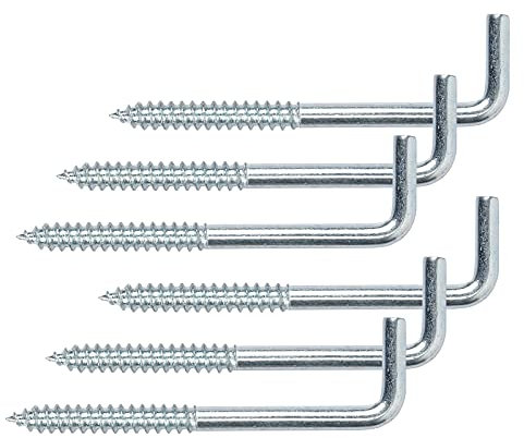 N/AN/A CHALA 28stk Schraubhaken Gerade Haken zum Schrauben Hakenschrauben Edelstahl Bilderhaken zum Schrauben Schraubenhaken L-Haken für Bilder Möbel Schränken Wandregalen Screws L Hooks