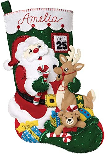 Bucilla Nikolausstrumpf-Set, Weihnachtsmann- und Freunde