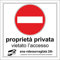 Pubblimania PROPRIETA' PRIVATA DIVIETO DI ACCESSO AREA VIDEOSORVEGLIATA | Cartello in Alluminio per esterno, metallo spessore 3 mm - Cm 29X29