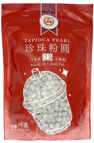 Wufuyuan Black Tapioca Pearl Boba for Bubble Tea Drink Boba Milk Tea 1KG