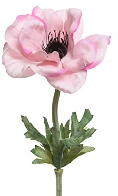Kunstblumen Anemone 57cm künstliche Blumen Seidenblumen Dekoblumen Kunstpflanzen Tischdeko Hellrosa