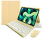 KMXDD iPad 9th 8th 7th Generation Keyboard Case with Bluetooth Mouse Round Key Cute iPad Air 3rd Gen iPad Pro 10.5 Removable Color Keyboard Cover (Yellow)