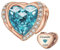 Rose gold December Birthstone Charms for Pandora Charms Bracelet, Angel Wings 925 Sterling Silver Love Heart Bead Pendant Engraved Joyful,Birthday Mother's day Jewelry Gifts for Women Girls