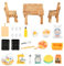 Accessoires de Cuisine Miniatures pour Maison de Poupée, 1/12 Ensemble de Cuisson Miniature, Table et chaises de Poupée Miniatures, Maison de poupée Meubles Miniatures, Pâtisserie Miniature Set