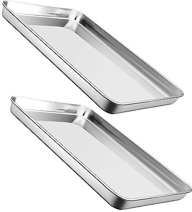 GRIRIW 2pcs Outdoor Baking Pan Baking Dish Camping Barbecue Pan Grill Tray Plate for Household Frying Use