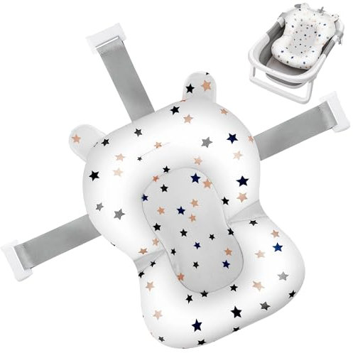 Coussin de Bain Bebe Coussin Baignoire Bebe Coussin Bain Tapis de Bain Bebe- Reducteur Baignoire pour Bebe Oreiller Portable Bain Coussin Flottant pour Bébé pour Nouveau-Né Coussin d'air Antidérapant
