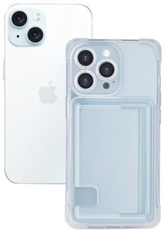 CasurvivePro Coque de protection pour appareil photo iPhone 13, avec emplacement pour carte et protection de l'appareil photo, transparent, en TPU, respectueux de l'environnement, anti-chute, souple,