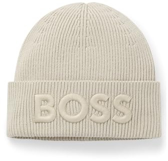 BOSS Herren Afox R Mütze aus Woll-Mix mit Logo-Stickerei