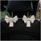 2Pcs Car Purse Hook for Car Hooks for Purses and Bags, Cute Bow Car Seat Headrest Hook for Car Purse Hook Hanger (2 white)