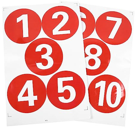 FOYTOKI 2 Sheets Oversized PVC Number Stickers for Machine Serial Number Pasting for and Decor