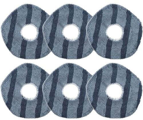 DianSung 6Pcs Mop pad for Eufy X10 Pro Omni, X9 Pro Robot Vacuum Cleaner Replacement Part, Microfiber Mop Cloth Washable Wipes Accessories