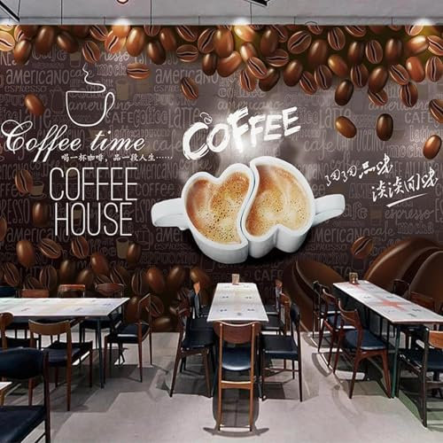 MIXUEXUNLU Foto handgemalte englische Buchstaben Poster Wandgemälde Café Café Restaurant Wohnzimmer Wandtapete