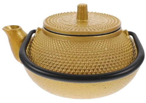 FELTECHELECTR Kleiner Eisen Teekessel Mit Griff Hitzebeständiger Wrought Iron Für Lose Teeblätter Vielseitig Einsetzbar Für Gasherde Und Induktionskochfelder Für Tee Mit Familie Und