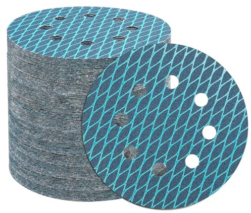 STEBRUAM 100 Pièces Disque Poncage 125mm,grain 120 pour ponceuses à disque aléatoire et ponceuse orbitale