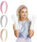 Nogeqi 3 Stück Glitzer Haarreif Kinder, Pailletten Haarreifen Mädchen, Breite Gepolsterte Glitzer Stirnbänder, Rutschfest Haarband Dick Für Frauen Halloween Weihnachten (Glitzerrosa Roségold Weiß)