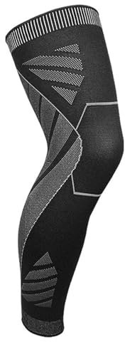 carotoe Manga de compresión de pierna completa para hombres y mujeres, rodillera larga para voleibol, baloncesto, ciclismo, correr