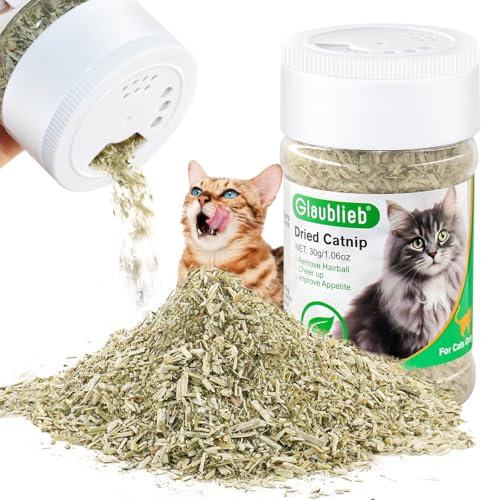 Herbe à Chat Séchée, 30g Menthe a Chat Naturelle de Haute Qualité, Utilisée Comme Collation ou Remplissage Jouet pour Chat, Scellée et Emballée pour Une Conservation Facile, Montant Contrôlable