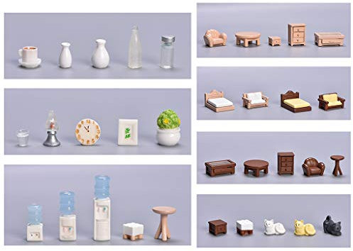 Wjsdsg Nachttischhocker Miniatur Landschaftsfigur Verzierung Kunstharz Handwerk Miniatur Märchenland Dekoration