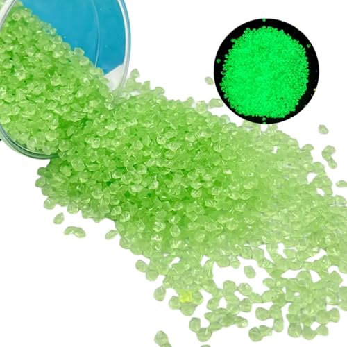 Leuchtsteine, Leuchtsteine Garten, Leuchtende Steine, Garten Dekorative Steine, für Aquarium, Sand, Kinderzimmer, Pflanzen,Vasen Deko Teichdeko Deko Aquarium Springbrunnen, 4000 Stück,Grün